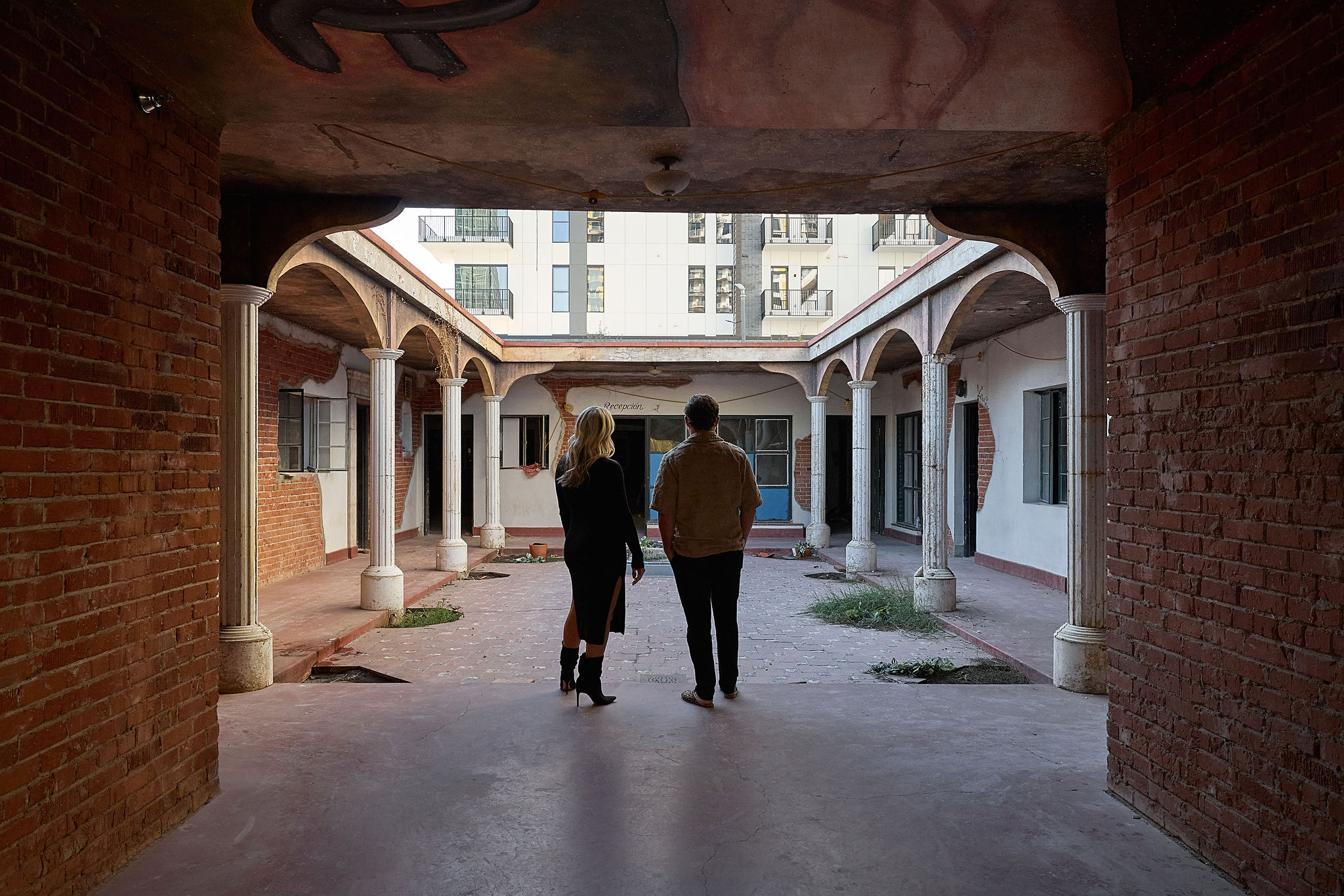 Cary Prewitt and Melissa Levick at the Pablo's site in downtown Phoenix.
